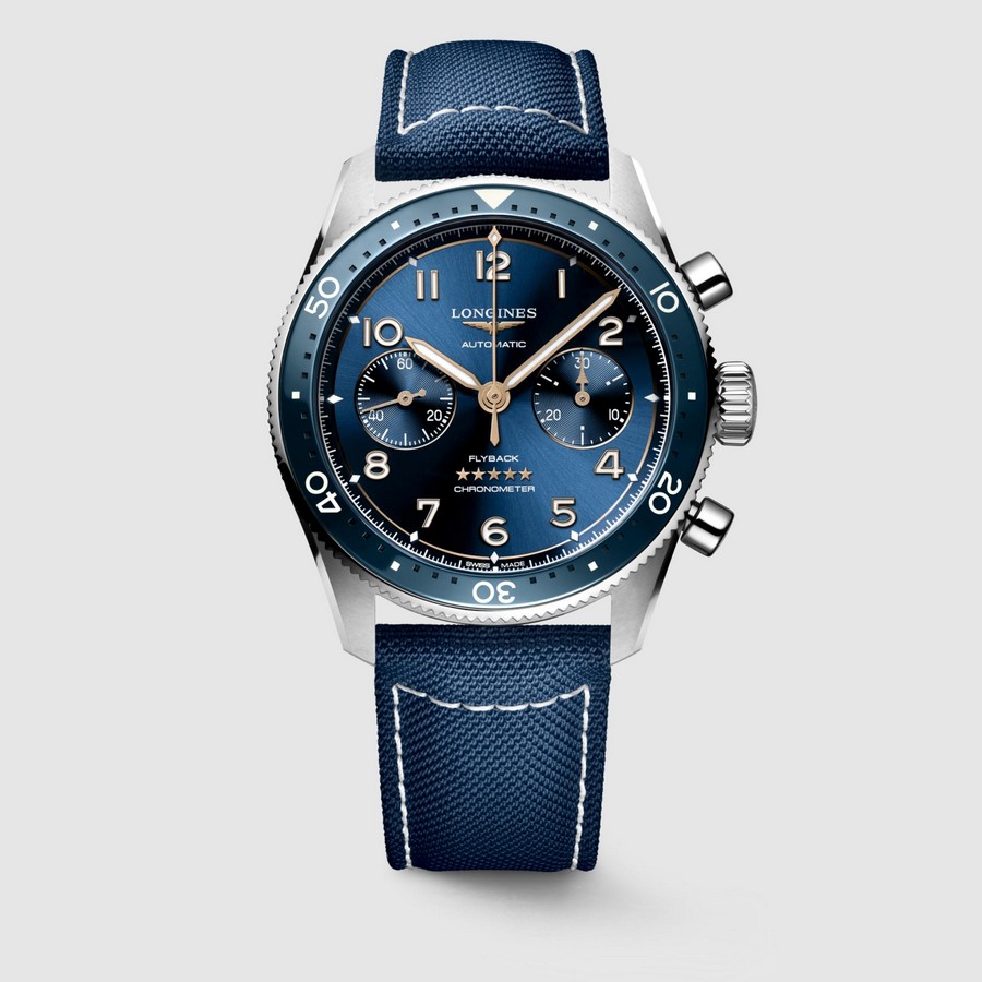 Đồng Hồ Longines Spirit Flyback Nam 42mm Xanh Xám